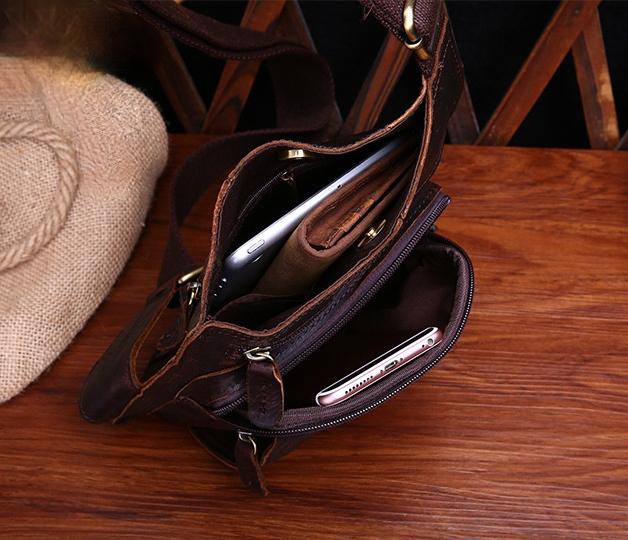 Handmade Oilwax Leather Small Shoulder Bag