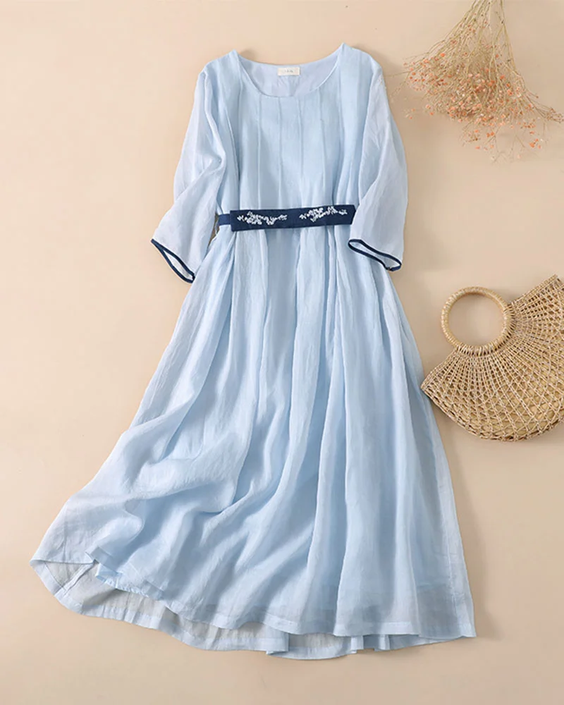 Summer Elegant Embroidered Dress