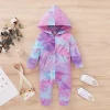Baby Boy Girl Rompers Cute Infant Print Hooded Jumpsuits
