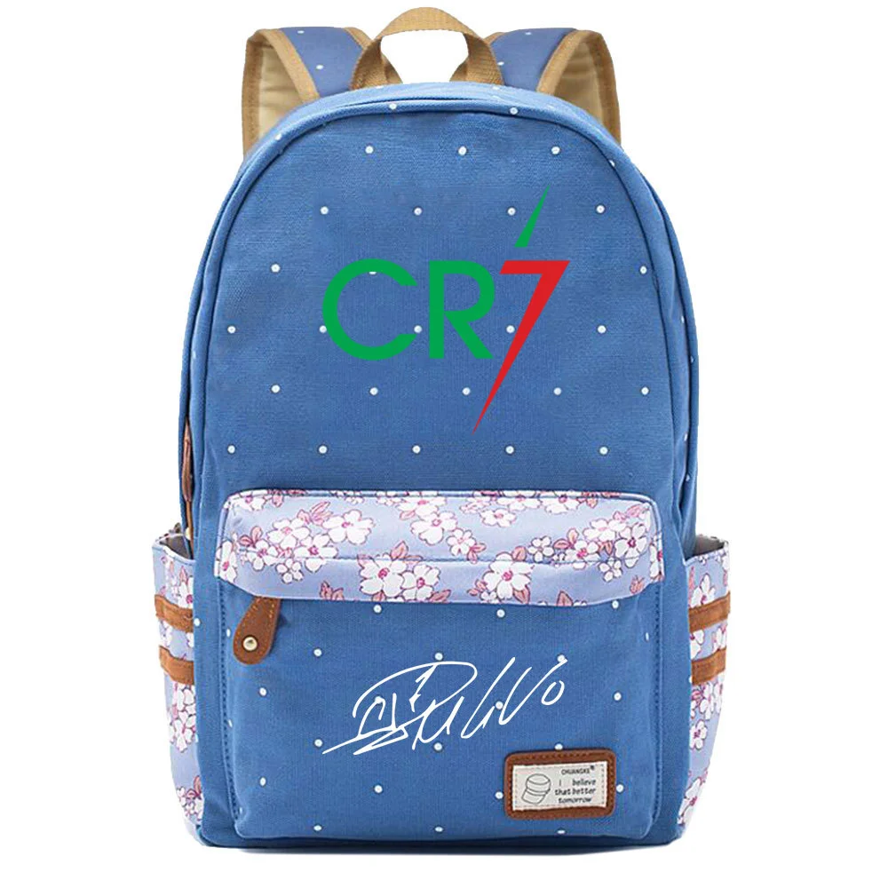 Buzzdaisy Cristiano Ronaldo Backpack - Stylish & Spacious Schoolbag with Double Side Pockets for Leisure Travel