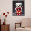 Diamond Painting -DIY Round Drill Love Letter Bear E(35x45cm)