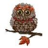 14CT Owl - Stamped Cross Stitch 19*22cm/7.48*8.66in(Brand)