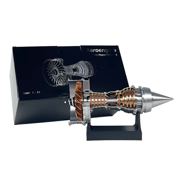 1/25 Simulation Aircraft Turbojet Engine Rotatable Model