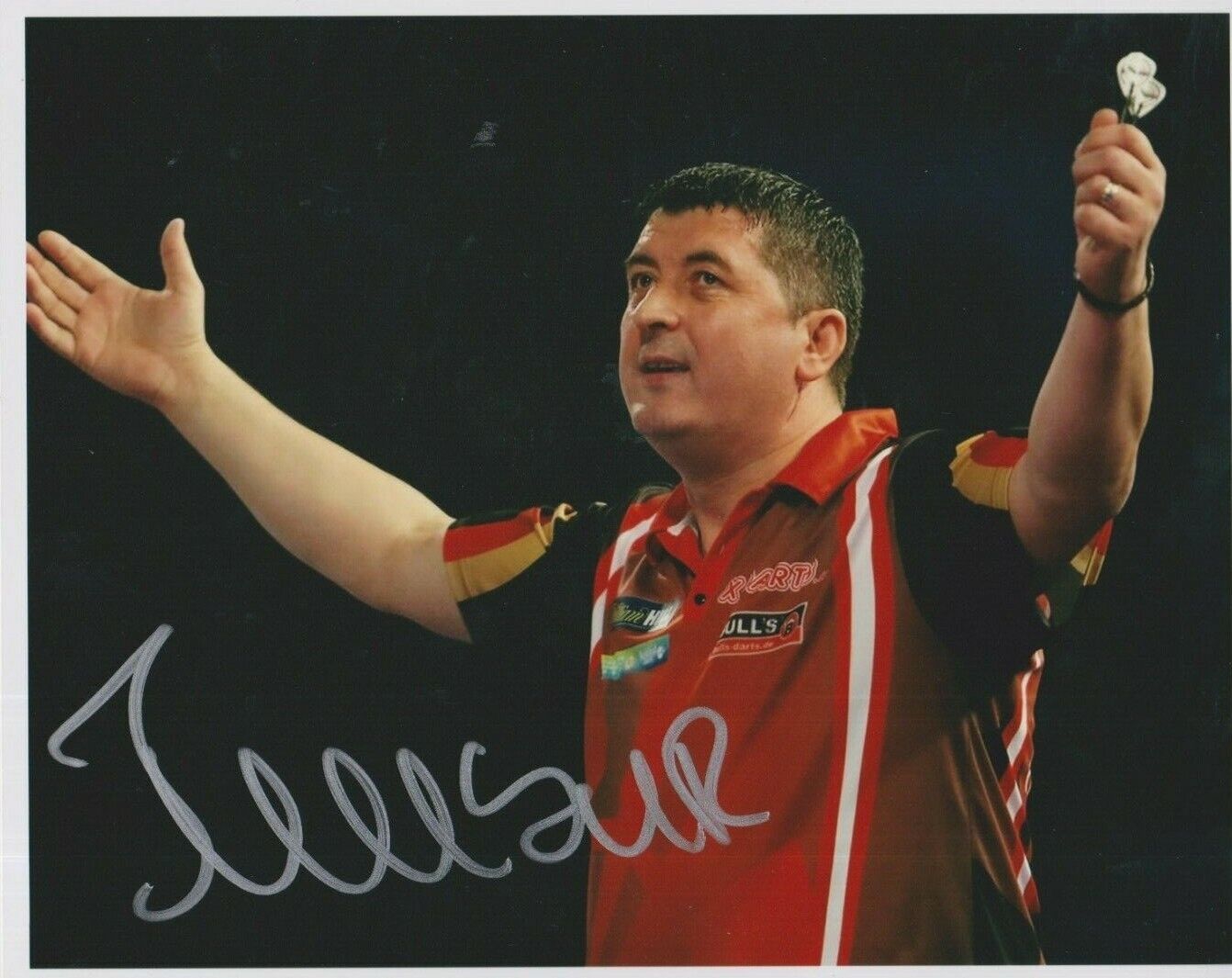 Mensur Suljovic **HAND SIGNED** 8x10 Photo Poster painting ~ Darts ~ AUTOGRAPHED