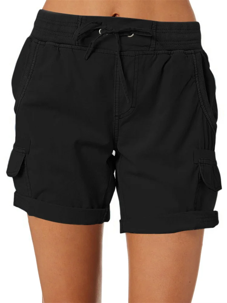 Drawstring Utility Comfy Cargo Shorts