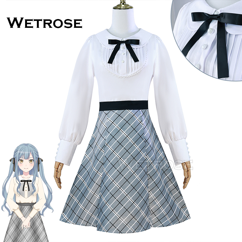 [Wetrose] Togawa Sakiko Saki MyGo Bang Dream Live Cosplay Costume 2D Casual Wear Wig Full Set