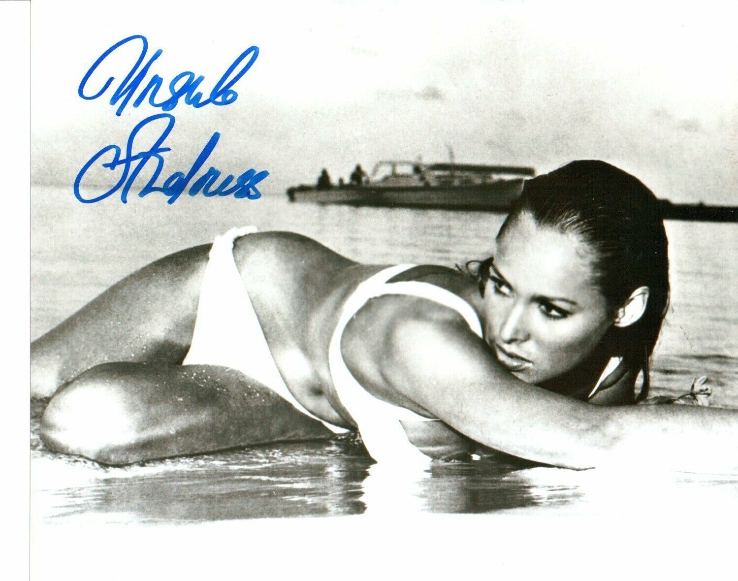 Genuine Hand Signed Ursula Andress Dr No Photo Poster painting 10 x 8 Photo Poster painting  James Bond COA