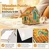 DIY Wooden House Diamond Art Painting Kit for Adults Home (Tropical cactus)