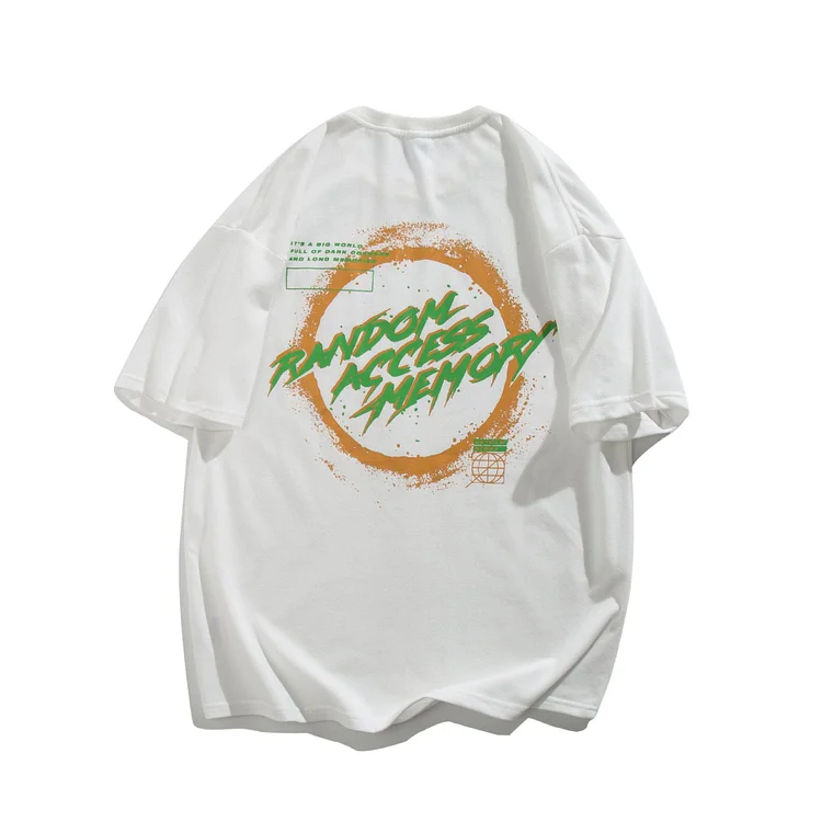 Men T Shirt Summer Casual Tops Men's Clothes Summer Wear Vintage Men's round Neck Short Sleeve Casual Loose Printed T-shirt