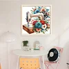 (Multi-Style) Flower Sewing Machine-14CT Stamped Cross Stitch 40*40cm/15.75*15.75in