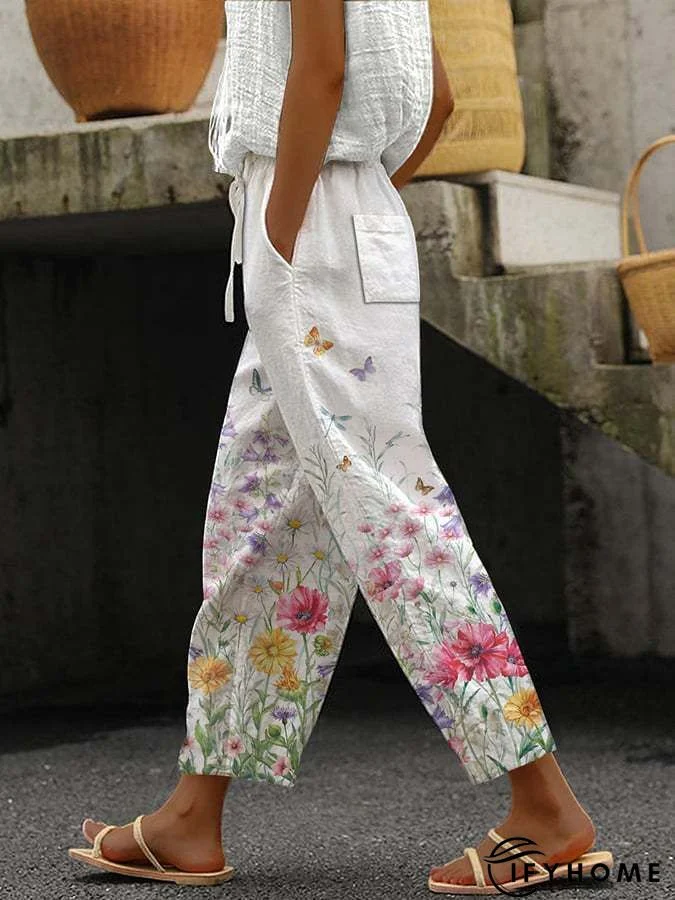 Floral Loose Casual Long Pants | IFYHOME