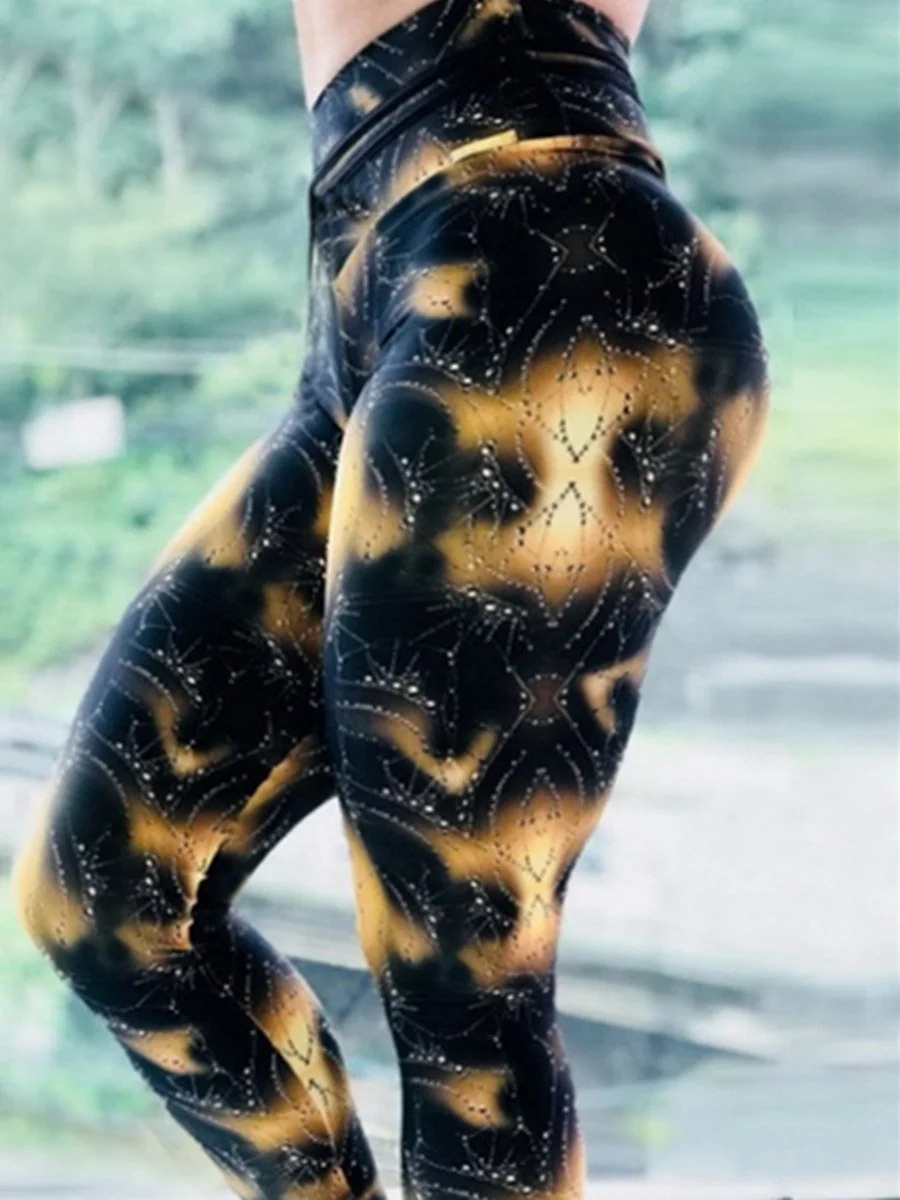 Droplet Printed Yoga Pants