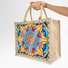 Diamond Painting Mandala Linen Tote Bag Replaceable Canvas for Women