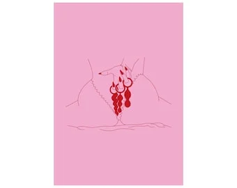 Baby Brat Holding Anal Butt Plug Sex Toy Dildo Art Print - Erotic Femme  Femdom Kink Illustration