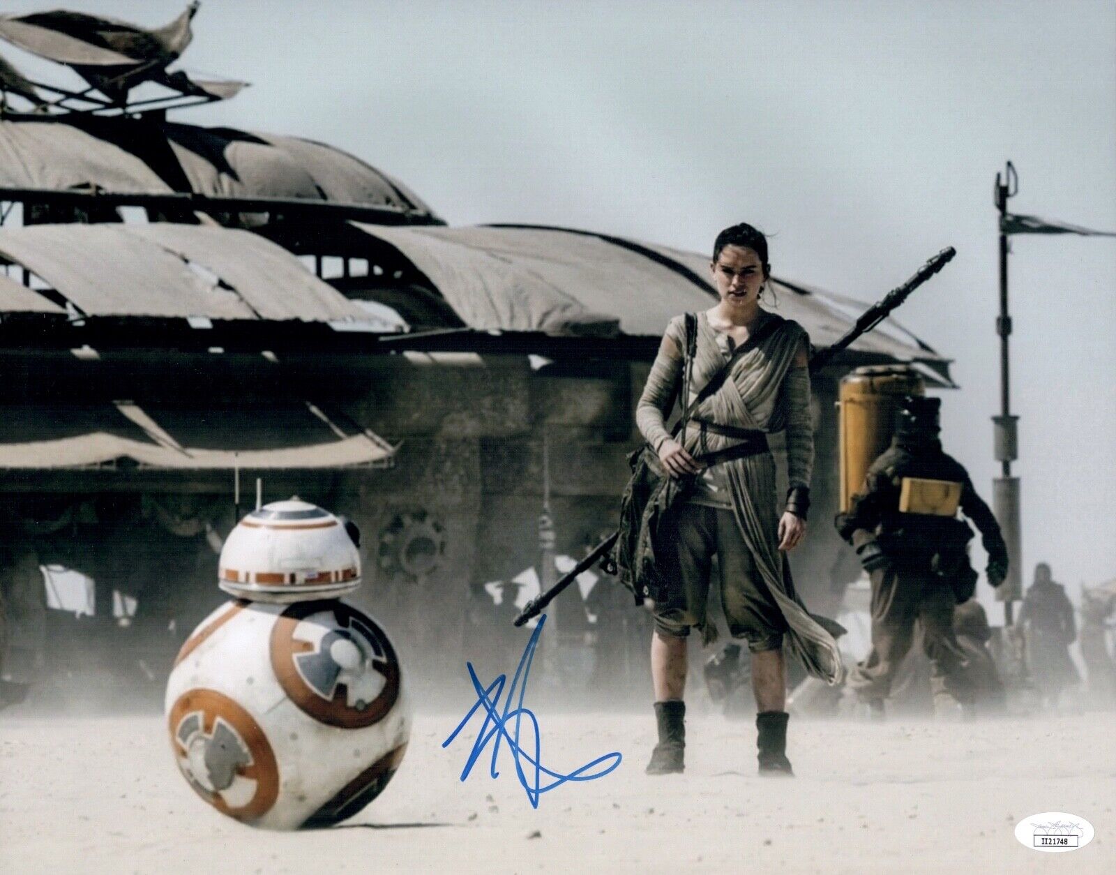 BEN SCHWARTZ Star Wars FORCE AWAKENS BB8 SIGNED 11x14 Photo Poster painting Autograph JSA COA