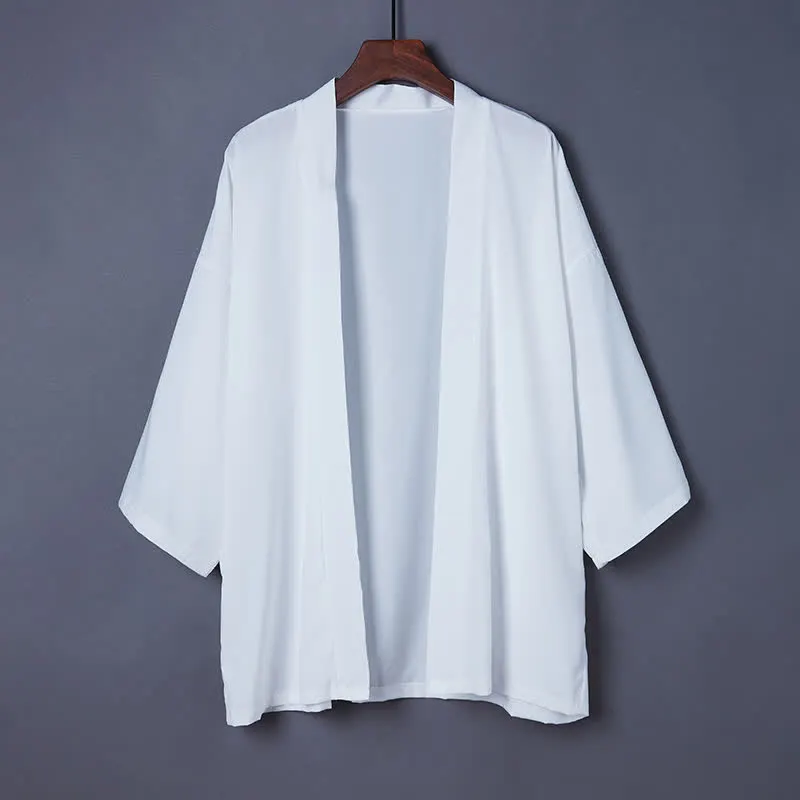 Vintage Pure Color Casual Cardigan Kimono Outerwear