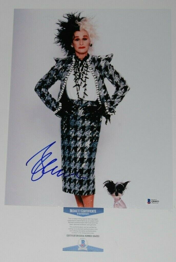 GLENN CLOSE signed (101 DALMATIANS) 11X14 Photo Poster painting *Cruella DeVil* BECKETT BAS