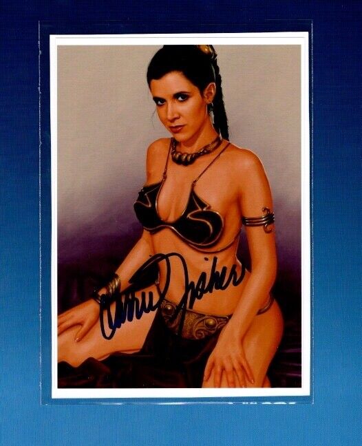 Carrie Fisher Autographed Photo Poster painting Actress Star Wars