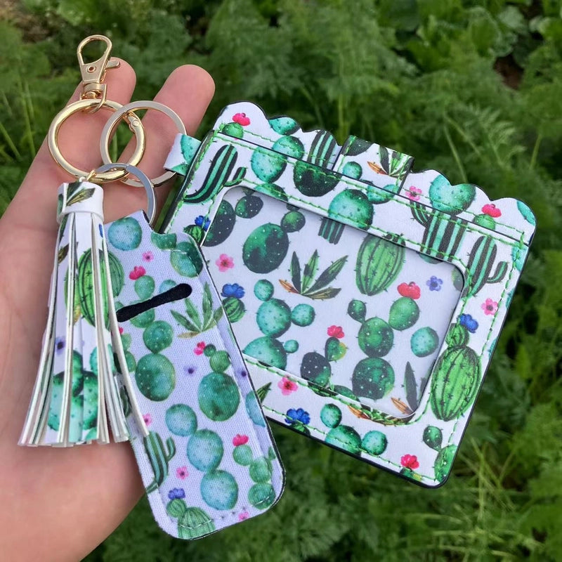 Women’s Geometric Pu Leather Open Card Holders