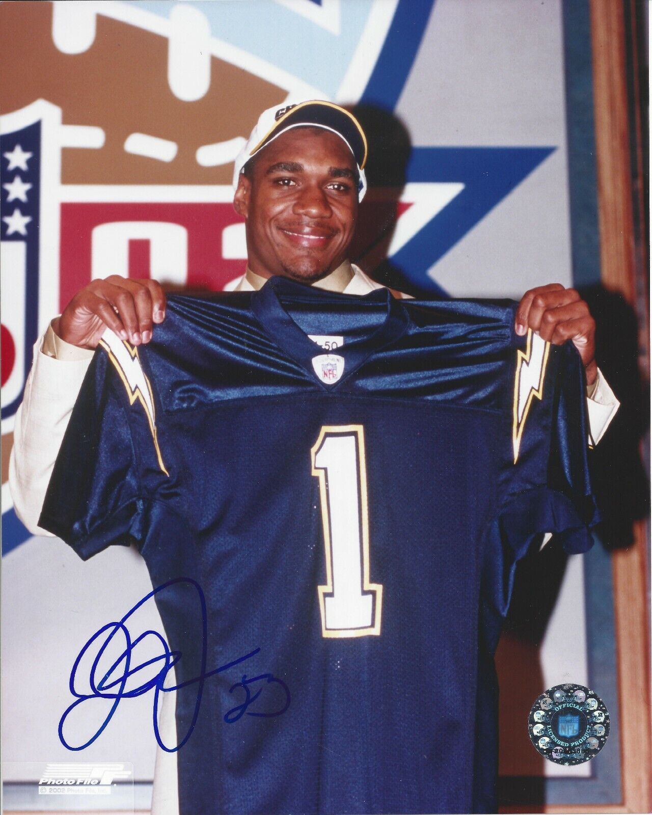 Quentin Jammer Autographed 8x10 San Diego ChargersA431