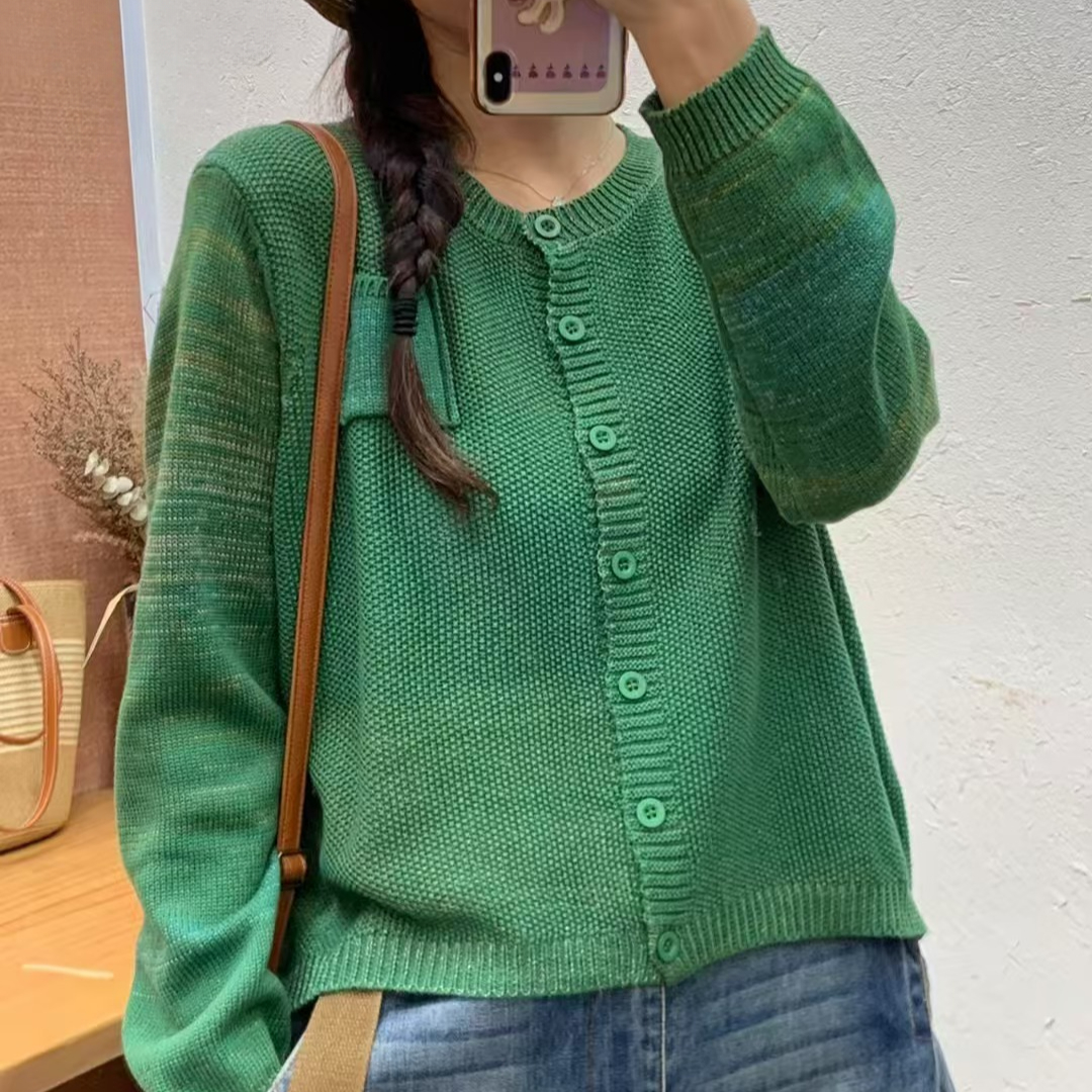 Chicfifth Sweater Women Winter Long Sleeve High Quality Autumn Vintage Top Knitted Cardigan