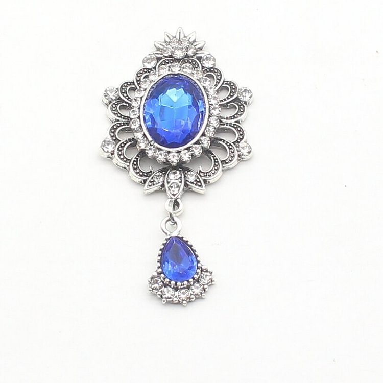 NEW Vintage Water Drop Brooches 2pcs/Lot 33x67mm Alloy Button Decor DIY Metal Accessories Mix