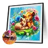 Diamond Painting -DIY Round Drill Cartoon Lions