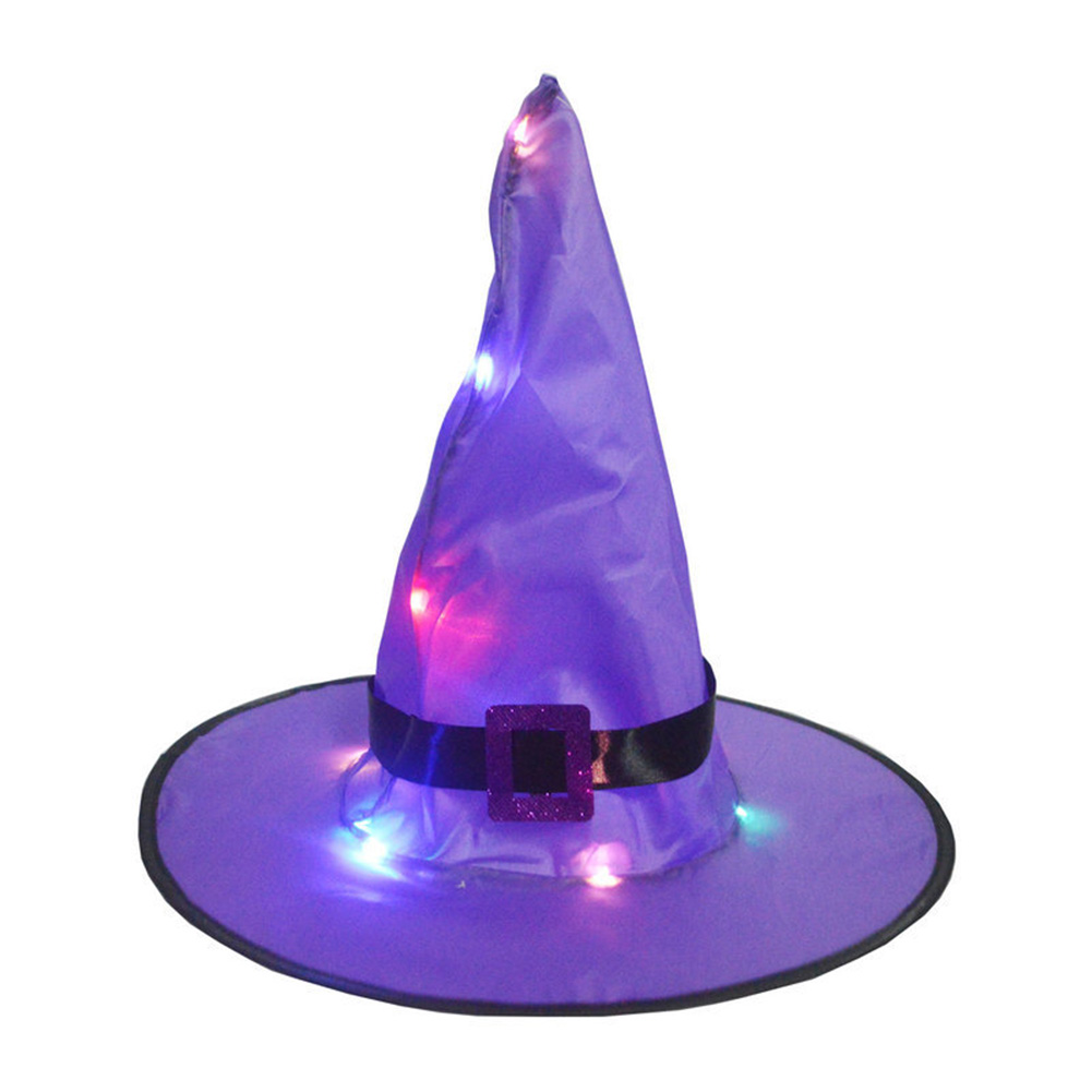 

Halloween Glowing Witches Hat w/LED Prom Costume Prop Light, Purple, 501 Original