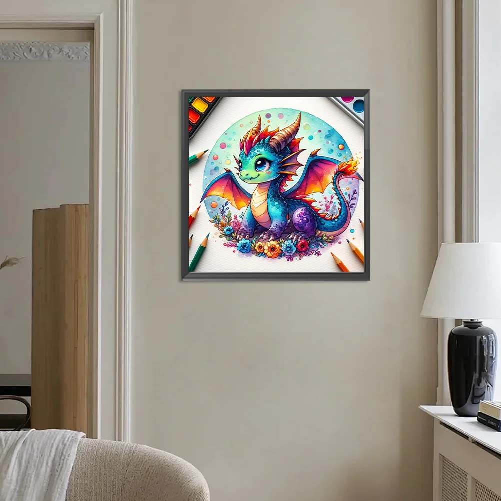 Full Round Diamond Painting 30*30cm - Dragon