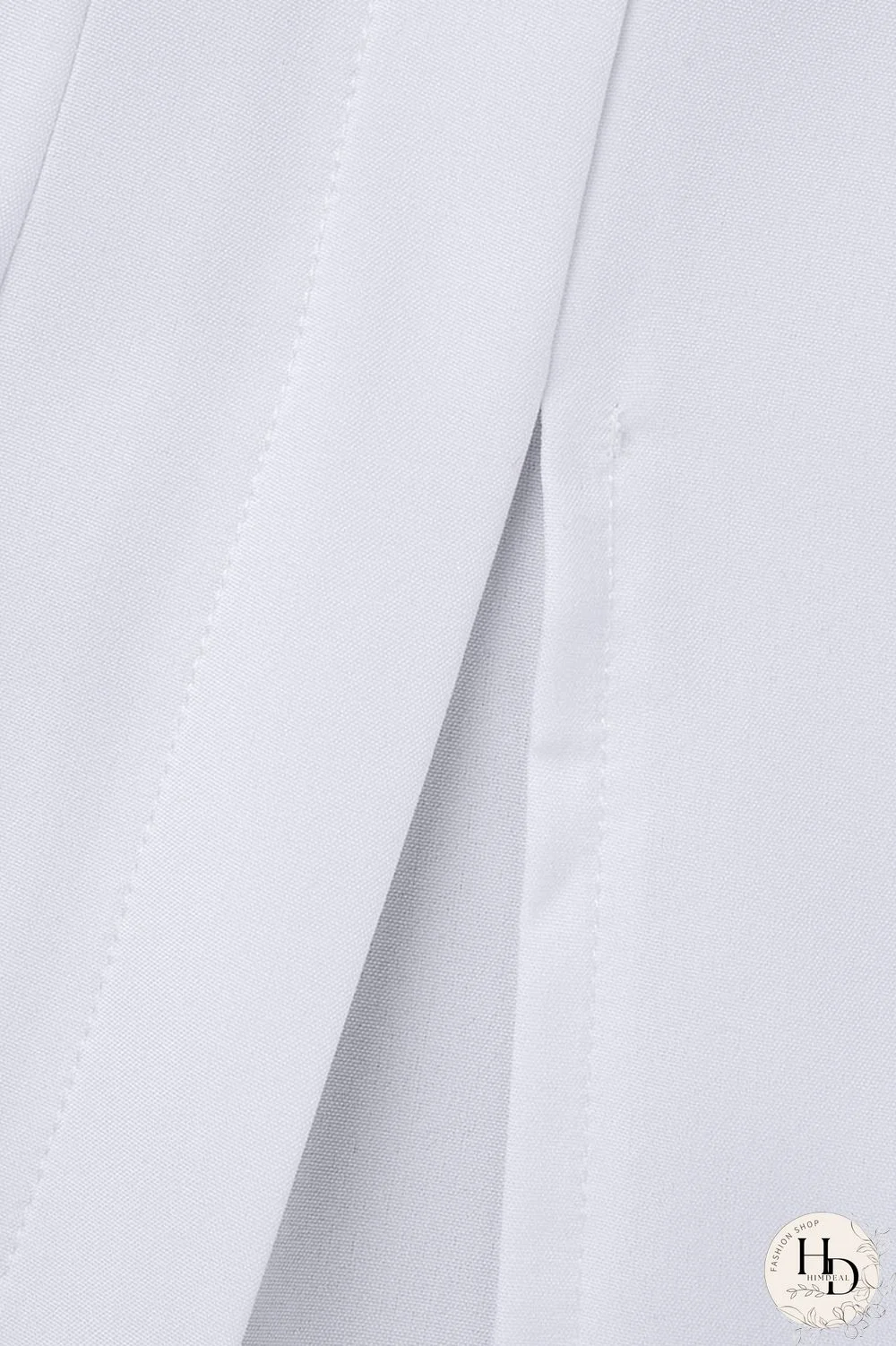 White Sexy Solid Patchwork Buckle Slit Turndown Collar Tops