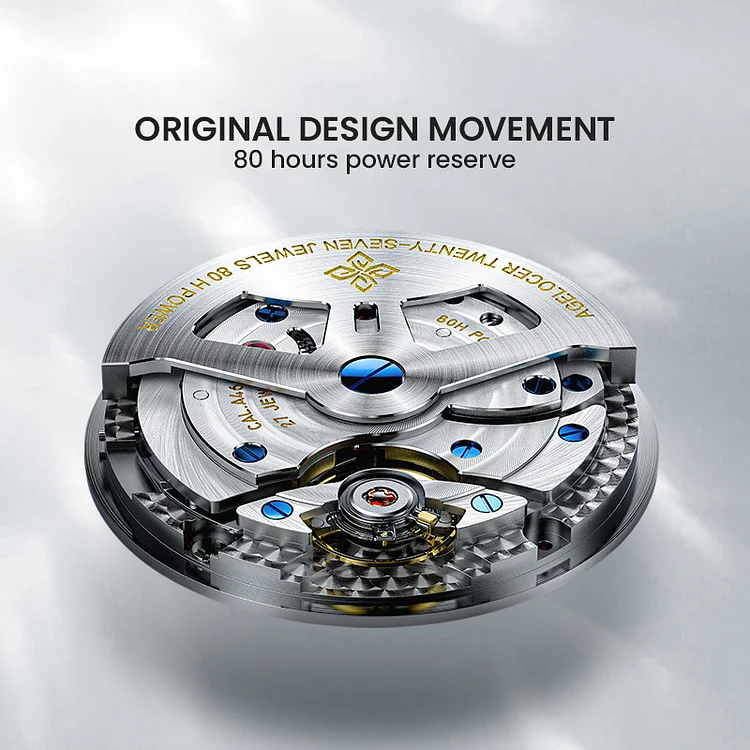 Agelocer Astronomer Men's Automatic Mechanical Moonphase - Natural
