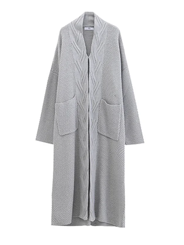 Original Solid Geometry Cardigans Outerwear