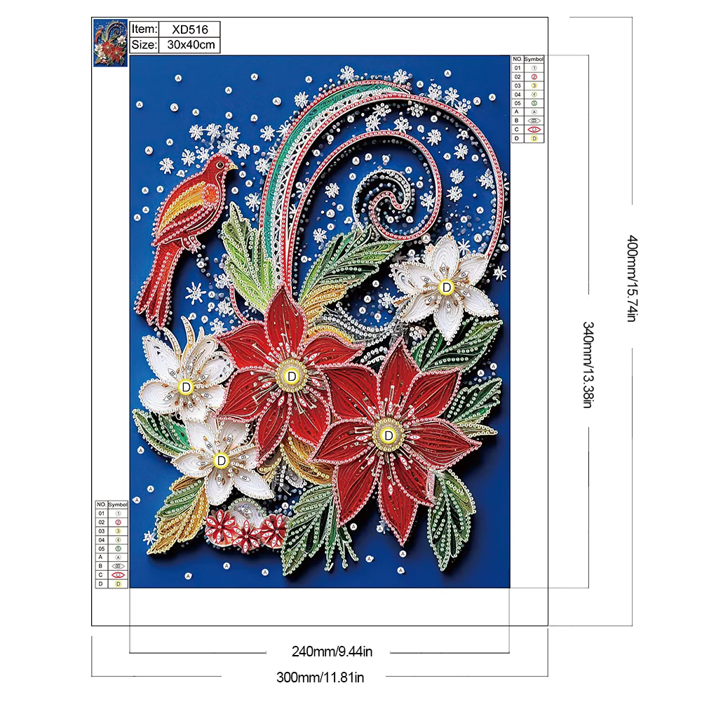 Diamond Painting - Partial Special Shaped Drill - Flower(Canvas|30*40cm)