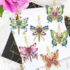 6Pcs DIY Dragonfly Butterfly Acrylic Double Sided Diamond Painting Keychains