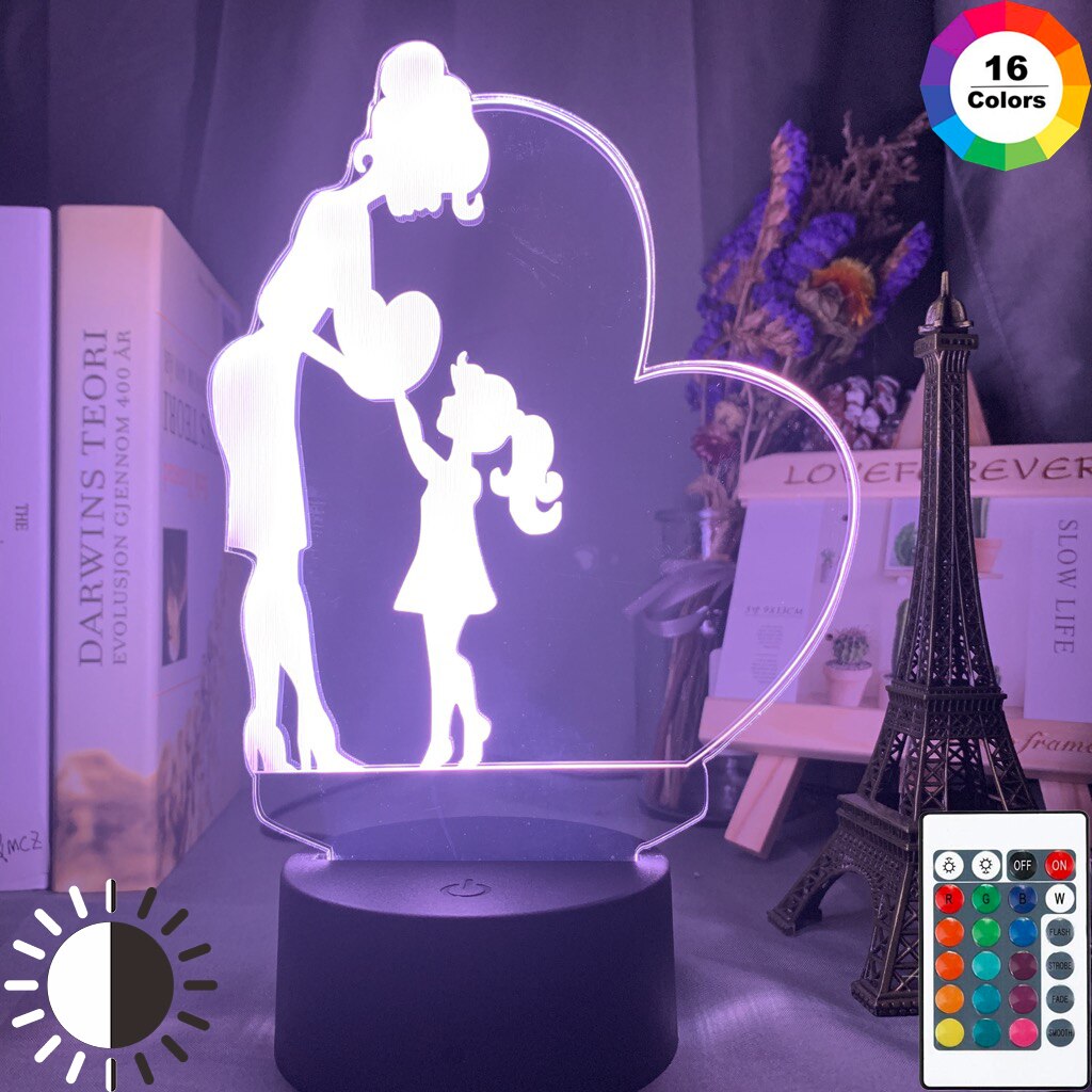 

Mother and Daughter Love - LED Night Light, 7 colors no remote, 501 Original