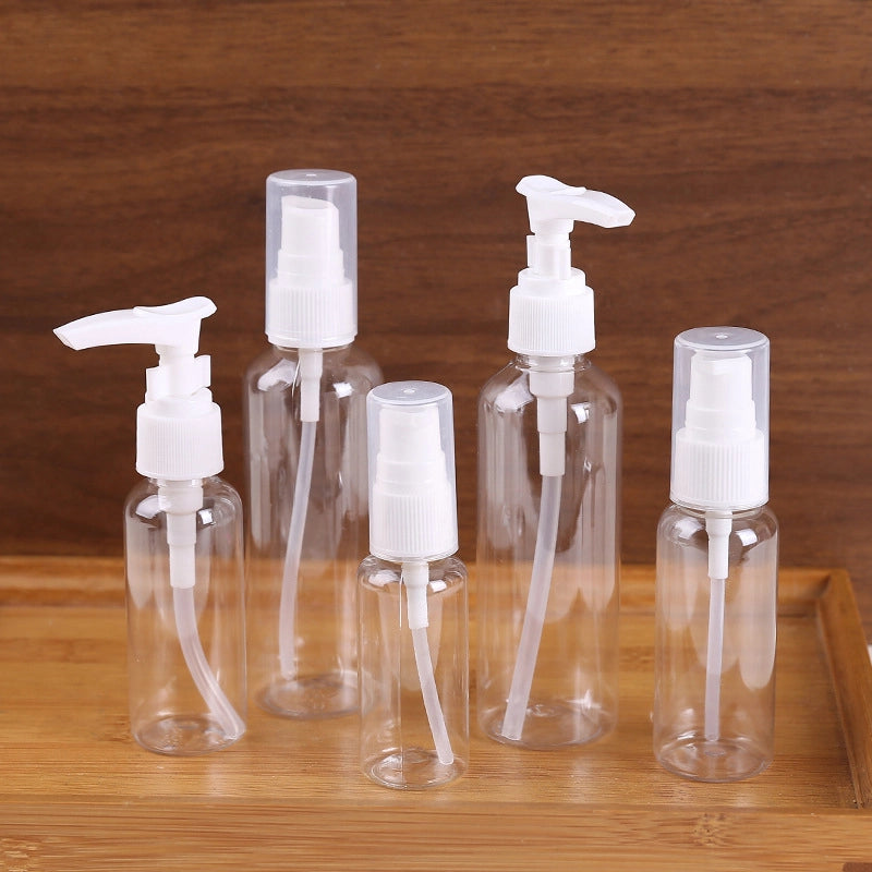 Push Type Lotion Bottle PET Transparent Plastic Travel Portable Shampoo Liquid Foundation Divided Into Bottles