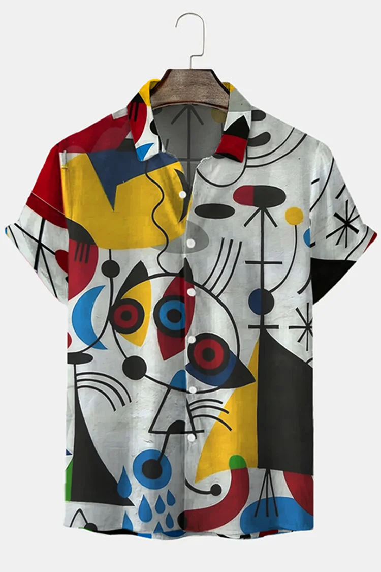 Resort Abstract Pattern Short Sleeve Casual Shirt