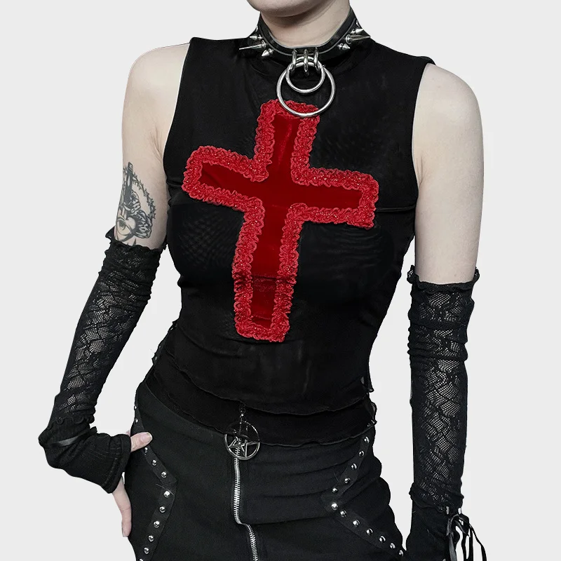 Cross Halter Undershirt Hipster Top