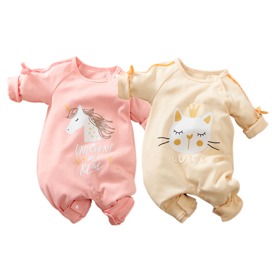 The Cienna and Kelsey Long-sleeve Baby Romper Collection 