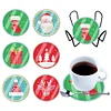 [Upgrade]6pcs/set DIY Diamond Painting Waterproof Case Classic Xmas Coaster Gift Decor Set