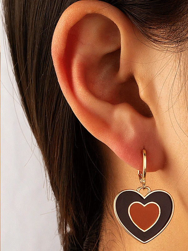 Love shape earrings