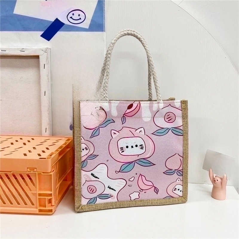 Women's Medium Summer Canvas Cute Tote Bag