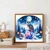 >SALE<5D DIY Full Round Drill Diamond Painting Owl Kit Home Decor Art Craft 40x40cm
