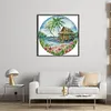 Island-14CT Stamped Cross Stitch 37*37cm/14.57*14.57in