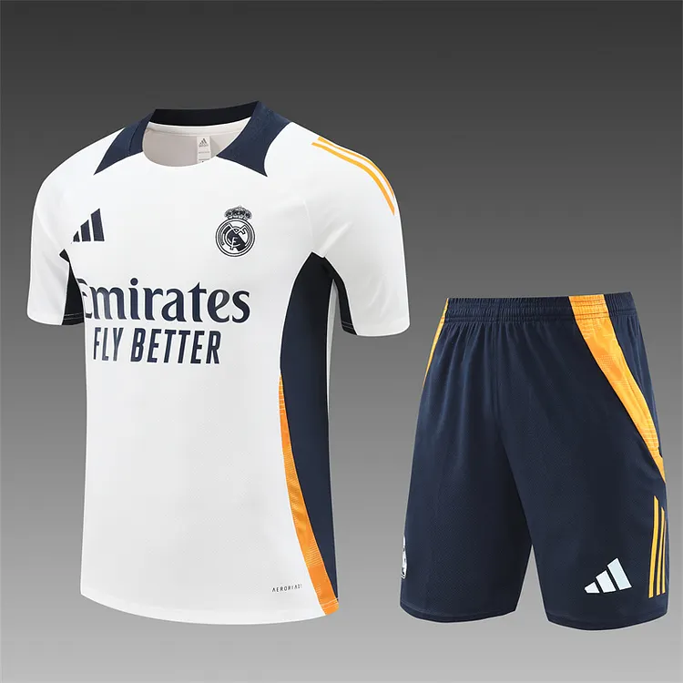 2024-25 Real Madrid white short-sleeved training jersey