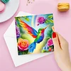 (US Local)12PCS DIY Animals Theme Diamond Art Greeting Cards Congratulations Cards & Gifts