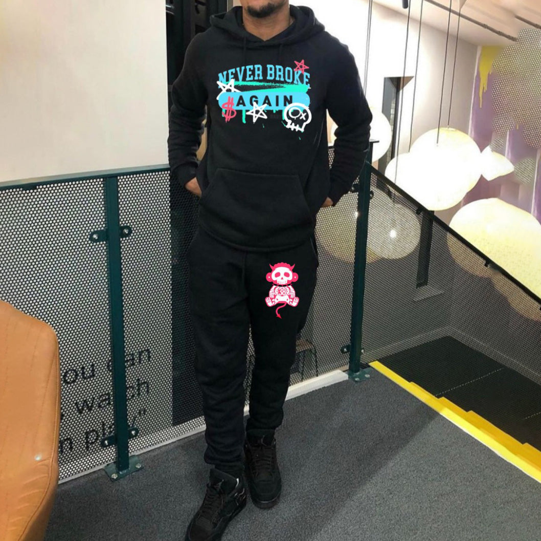 Never Broke Again Printed Two Piece Set