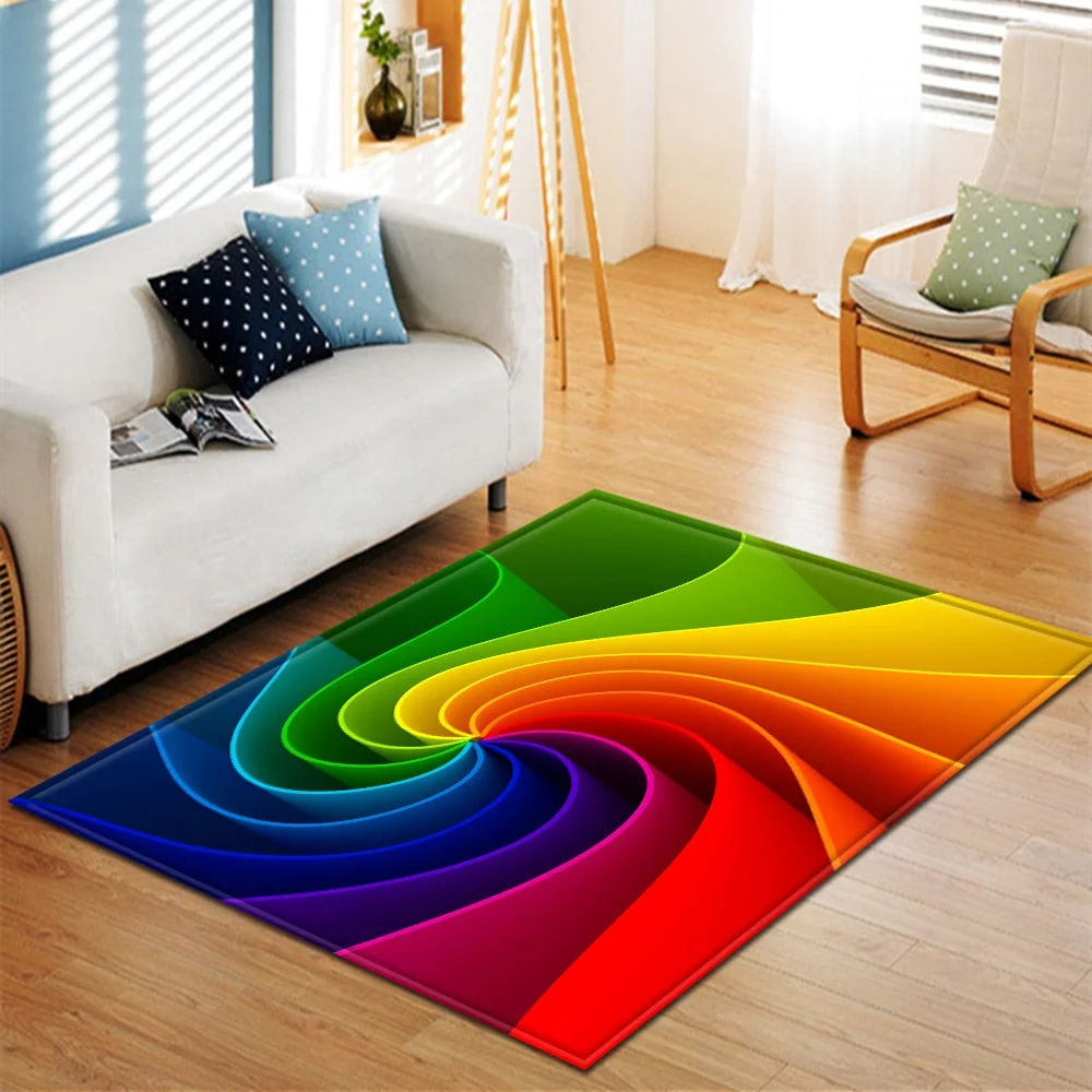 Christmas Living Room Carpet Kids Room Carpet Home Bedroom Bedside Mats Hallway Floor Decoration 3D Large Rug