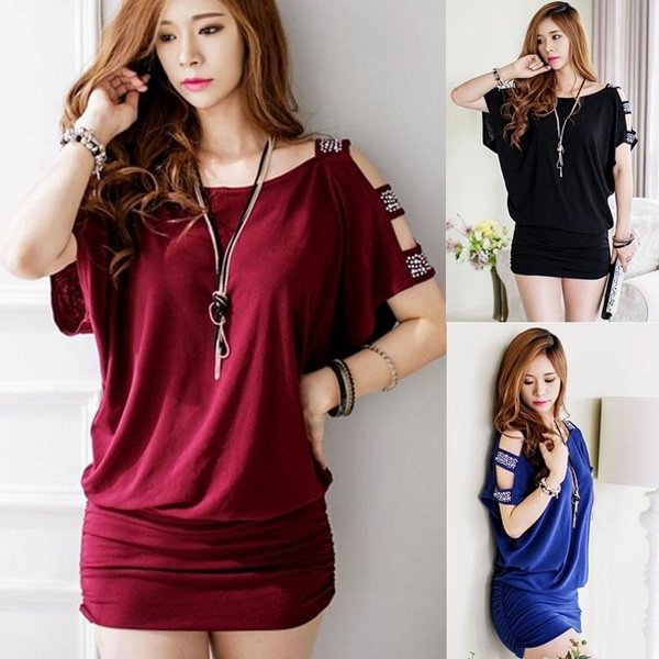 Korean Style Women Strapless Loose Package Hip Mini Dress - Life is Beautiful for You - SheChoic