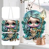 Diamond Painting Acrylic Mermaid Girl Hanging Pendant